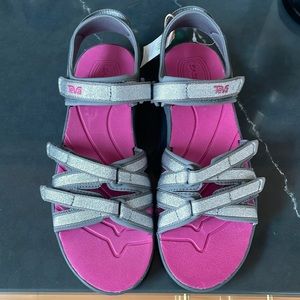 TEVA kids sandals silver/magenta